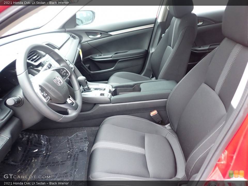 Black Interior Front Seat for the 2021 Honda Civic LX Sedan #141665635