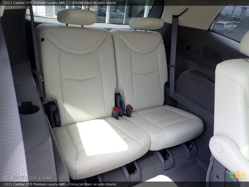 Cirrus/Jet Black Accents Interior Rear Seat for the 2021 Cadillac XT6 Premium Luxury AWD #141665772