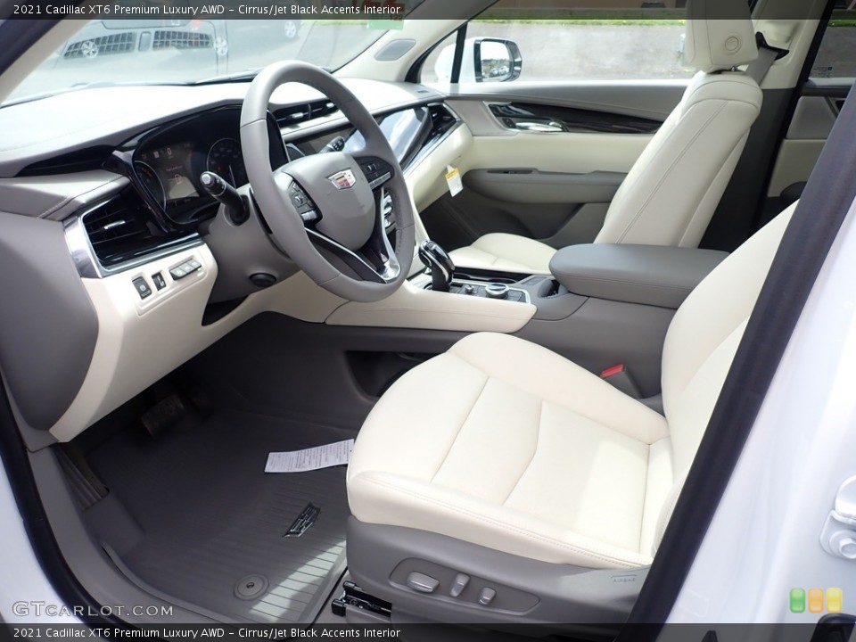 Cirrus/Jet Black Accents Interior Photo for the 2021 Cadillac XT6 Premium Luxury AWD #141665877