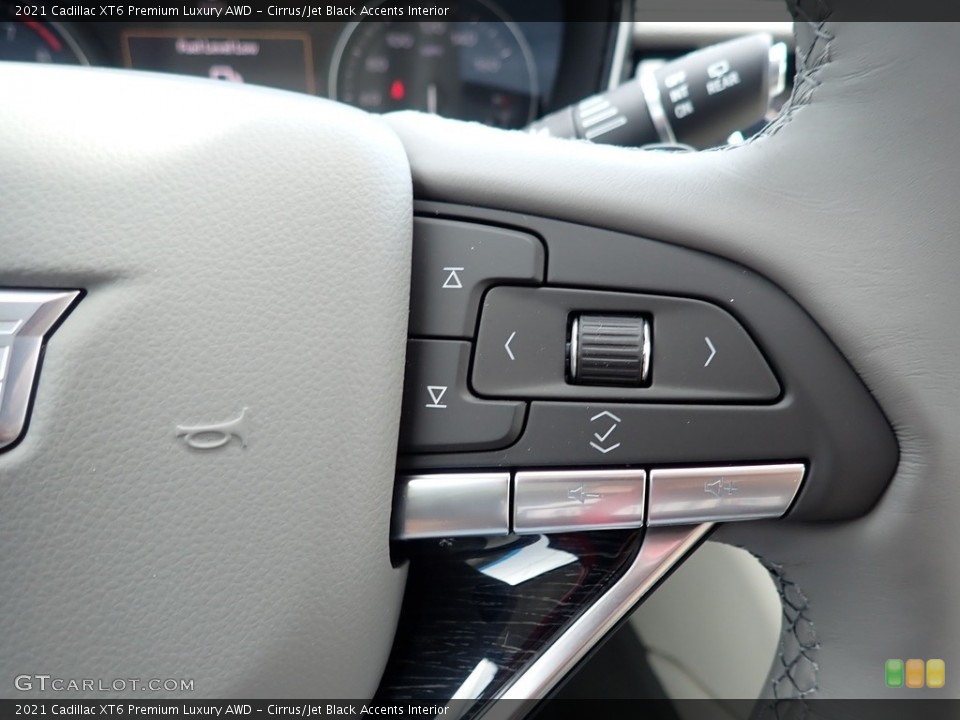 Cirrus/Jet Black Accents Interior Steering Wheel for the 2021 Cadillac XT6 Premium Luxury AWD #141666027