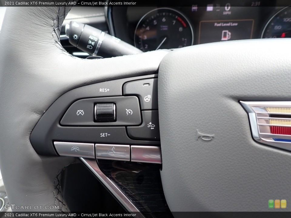 Cirrus/Jet Black Accents Interior Steering Wheel for the 2021 Cadillac XT6 Premium Luxury AWD #141666054
