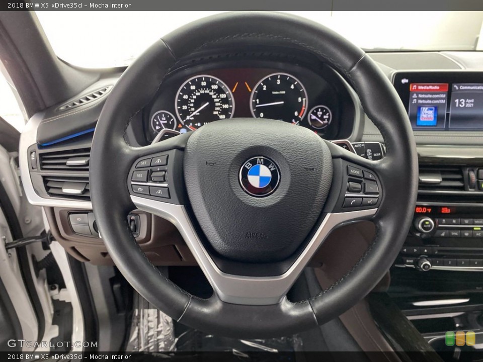 Mocha Interior Steering Wheel for the 2018 BMW X5 xDrive35d #141668928