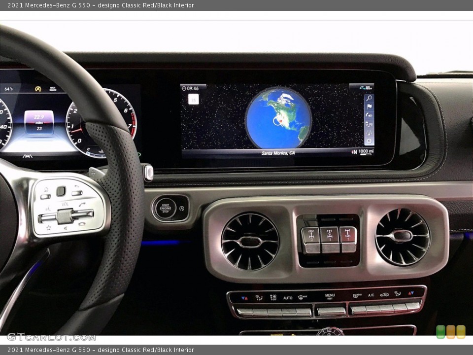 designo Classic Red/Black Interior Controls for the 2021 Mercedes-Benz G 550 #141669110