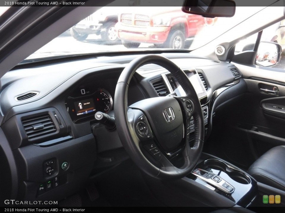 Black Interior Steering Wheel for the 2018 Honda Pilot Touring AWD #141671289