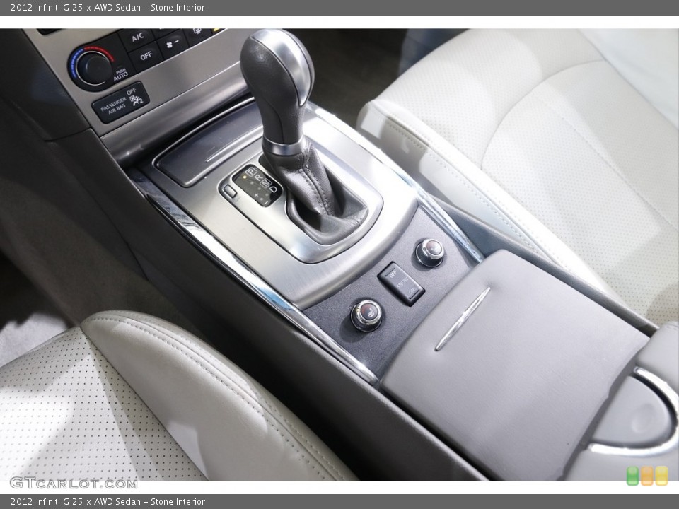 Stone Interior Transmission for the 2012 Infiniti G 25 x AWD Sedan #141671715