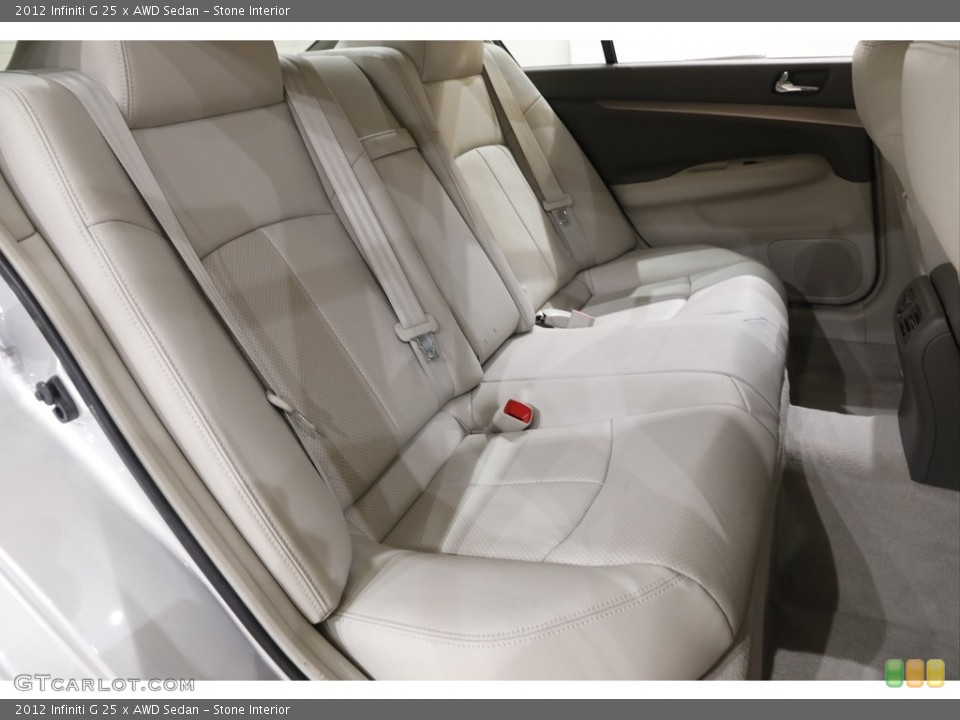 Stone Interior Rear Seat for the 2012 Infiniti G 25 x AWD Sedan #141671805