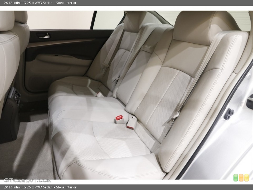 Stone Interior Rear Seat for the 2012 Infiniti G 25 x AWD Sedan #141671823