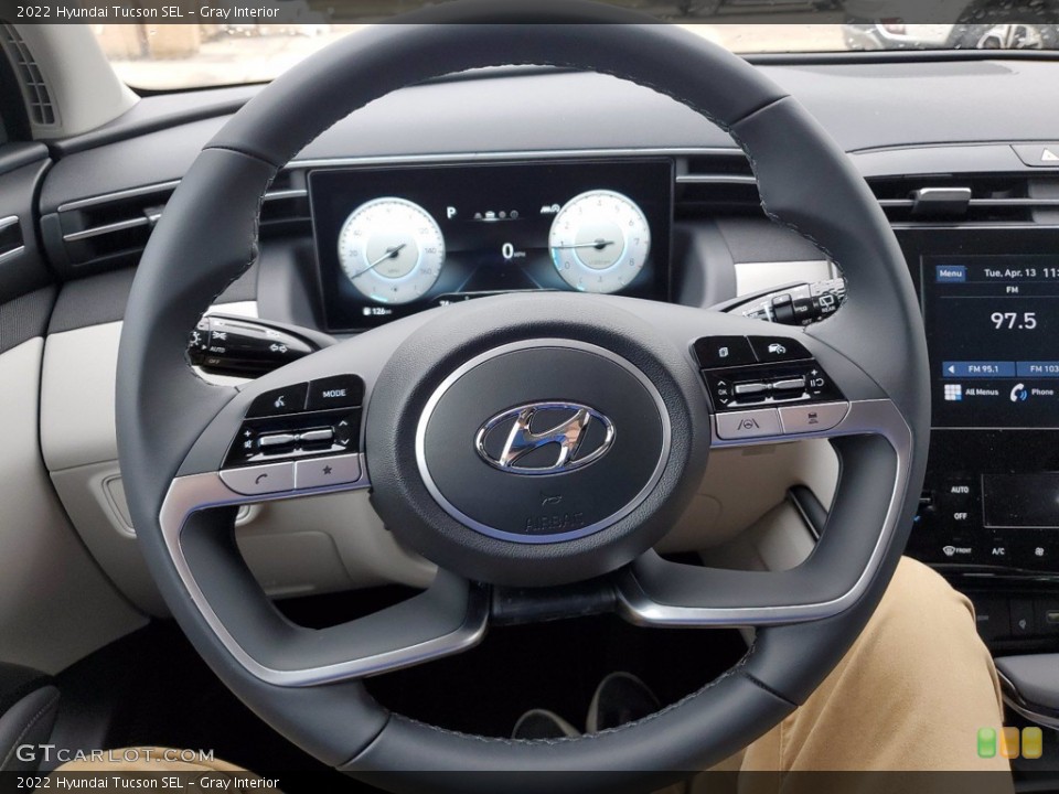 Gray Interior Steering Wheel for the 2022 Hyundai Tucson SEL #141677664