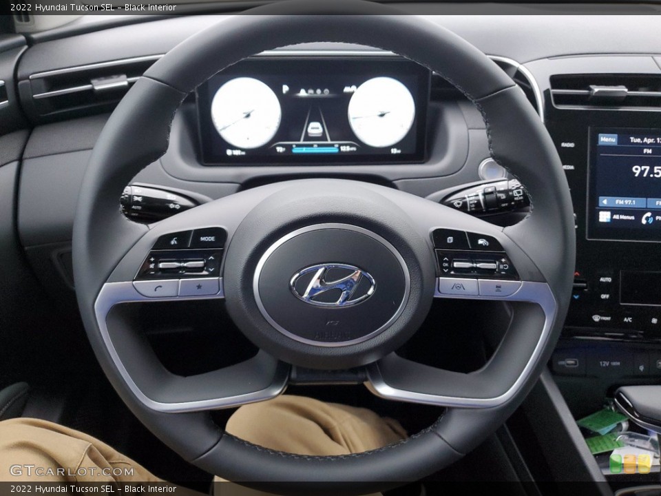 Black Interior Steering Wheel for the 2022 Hyundai Tucson SEL #141677919