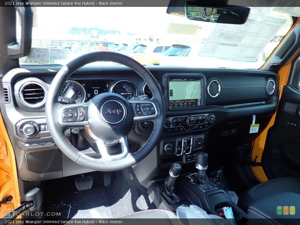 Black Interior Photo for the 2021 Jeep Wrangler Unlimited Sahara 4xe Hybrid #141682008