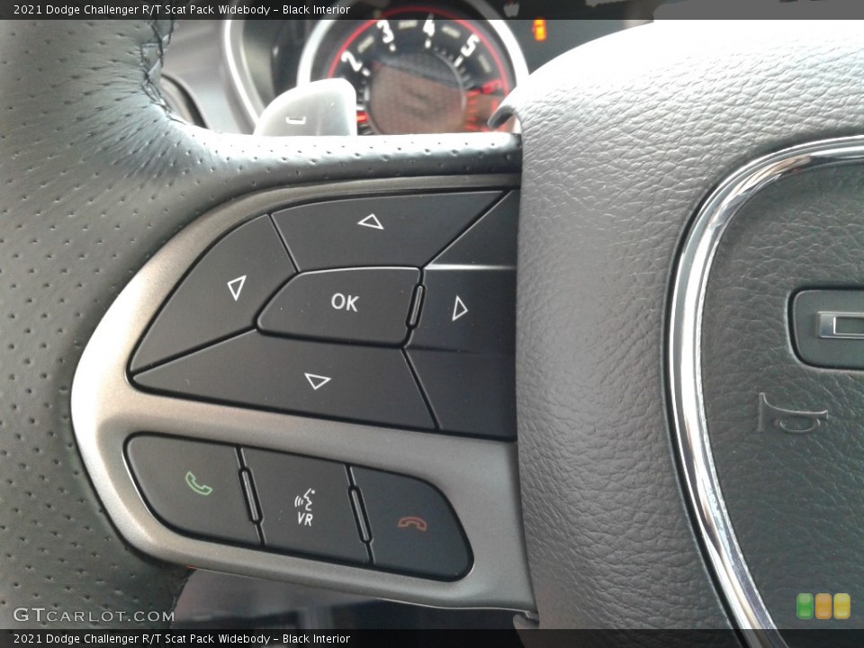 Black Interior Steering Wheel for the 2021 Dodge Challenger R/T Scat Pack Widebody #141685436