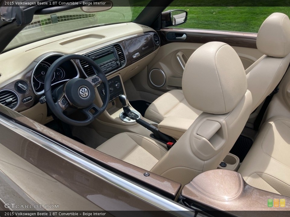 Beige Interior Front Seat for the 2015 Volkswagen Beetle 1.8T Convertible #141686058