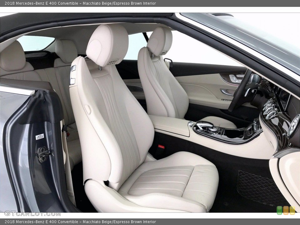 Macchiato Beige/Espresso Brown Interior Front Seat for the 2018 Mercedes-Benz E 400 Convertible #141686109