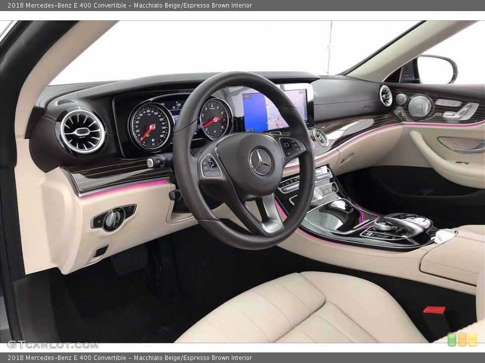 Macchiato Beige/Espresso Brown Interior Prime Interior for the 2018 Mercedes-Benz E 400 Convertible #141686268