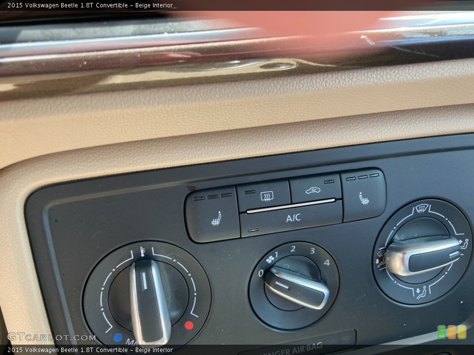 Beige Interior Controls for the 2015 Volkswagen Beetle 1.8T Convertible #141686280