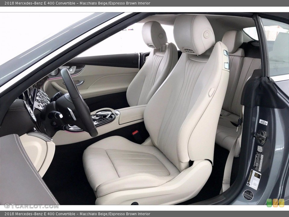 Macchiato Beige/Espresso Brown Interior Front Seat for the 2018 Mercedes-Benz E 400 Convertible #141686346