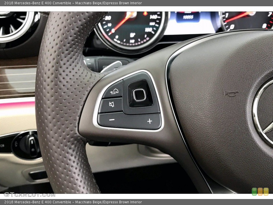 Macchiato Beige/Espresso Brown Interior Controls for the 2018 Mercedes-Benz E 400 Convertible #141686411