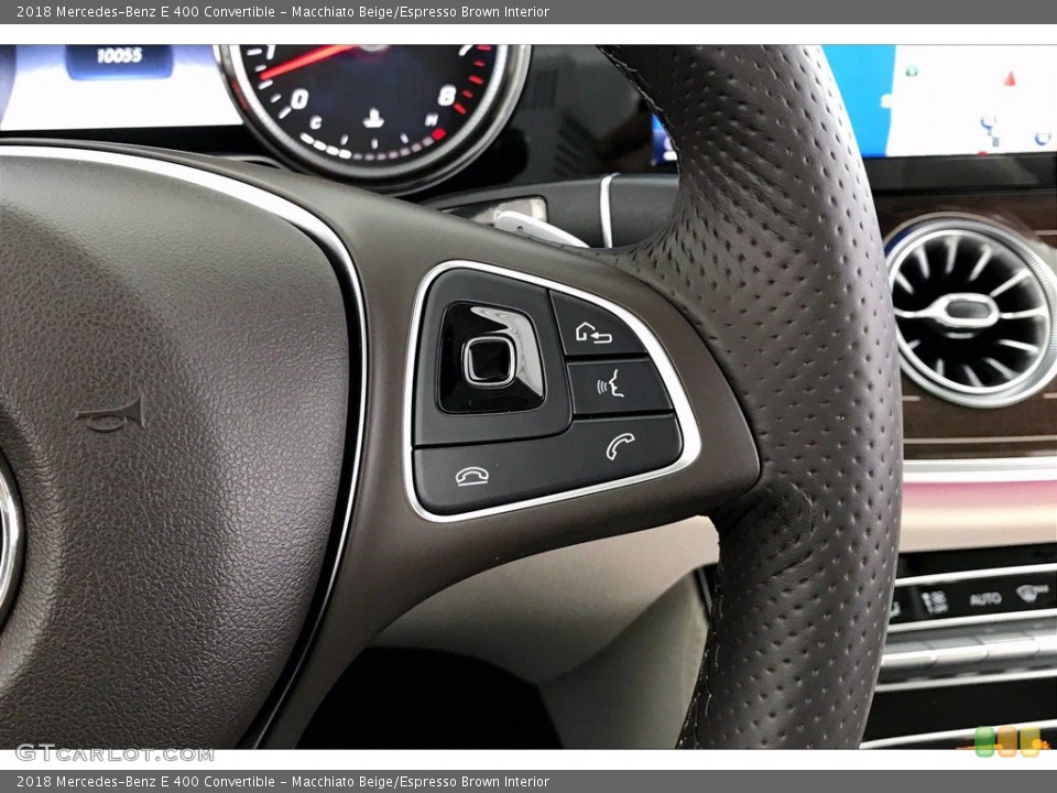 Macchiato Beige/Espresso Brown Interior Controls for the 2018 Mercedes-Benz E 400 Convertible #141686433