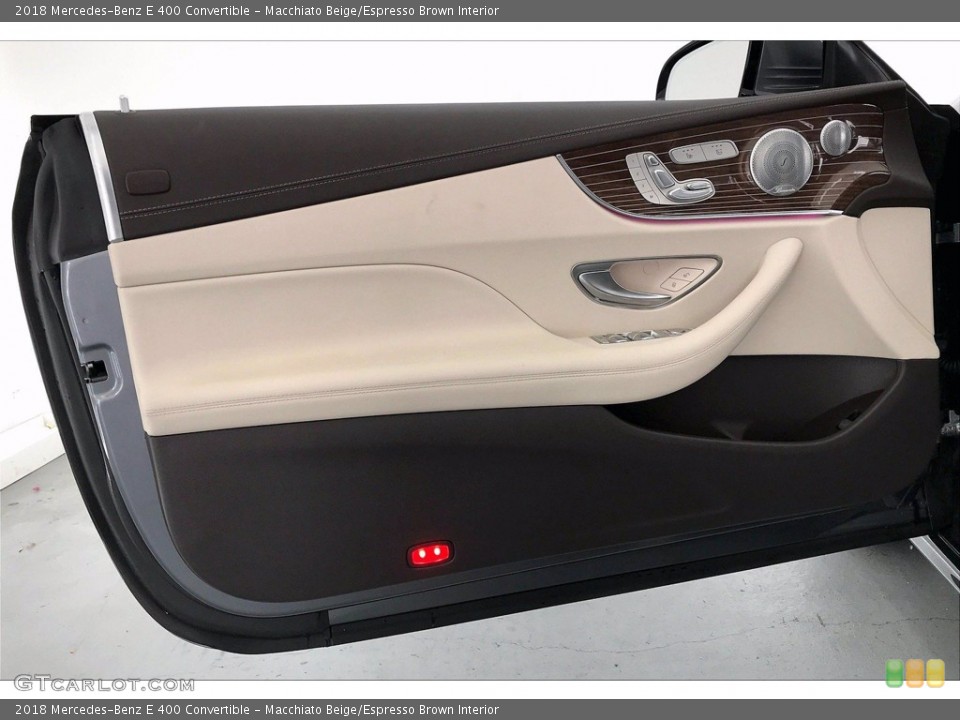 Macchiato Beige/Espresso Brown Interior Door Panel for the 2018 Mercedes-Benz E 400 Convertible #141686511
