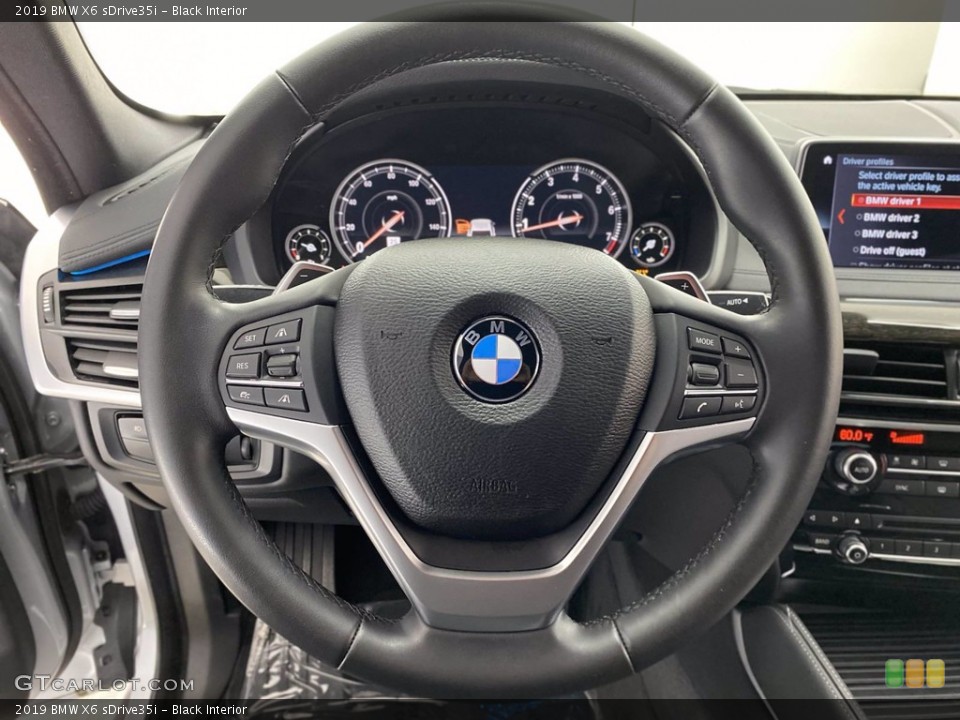 Black Interior Steering Wheel for the 2019 BMW X6 sDrive35i #141687690