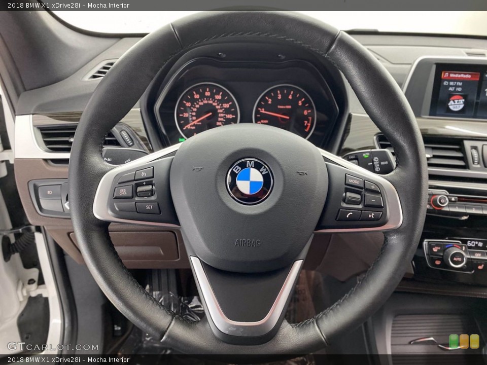 Mocha Interior Steering Wheel for the 2018 BMW X1 xDrive28i #141688905