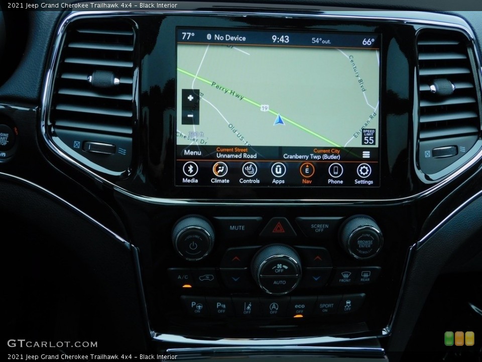 Black Interior Navigation for the 2021 Jeep Grand Cherokee Trailhawk 4x4 #141689022
