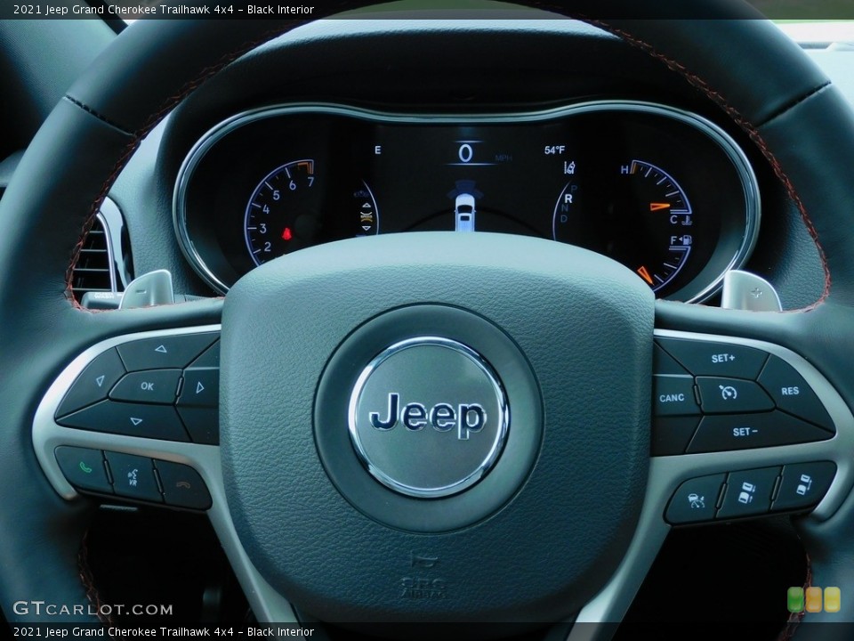 Black Interior Steering Wheel for the 2021 Jeep Grand Cherokee Trailhawk 4x4 #141689046