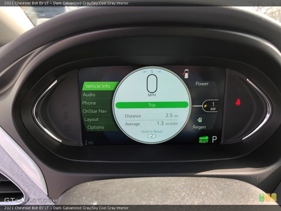 Dark Galvanized Gray/Sky Cool Gray Interior Gauges for the 2021 Chevrolet Bolt EV LT #141690480