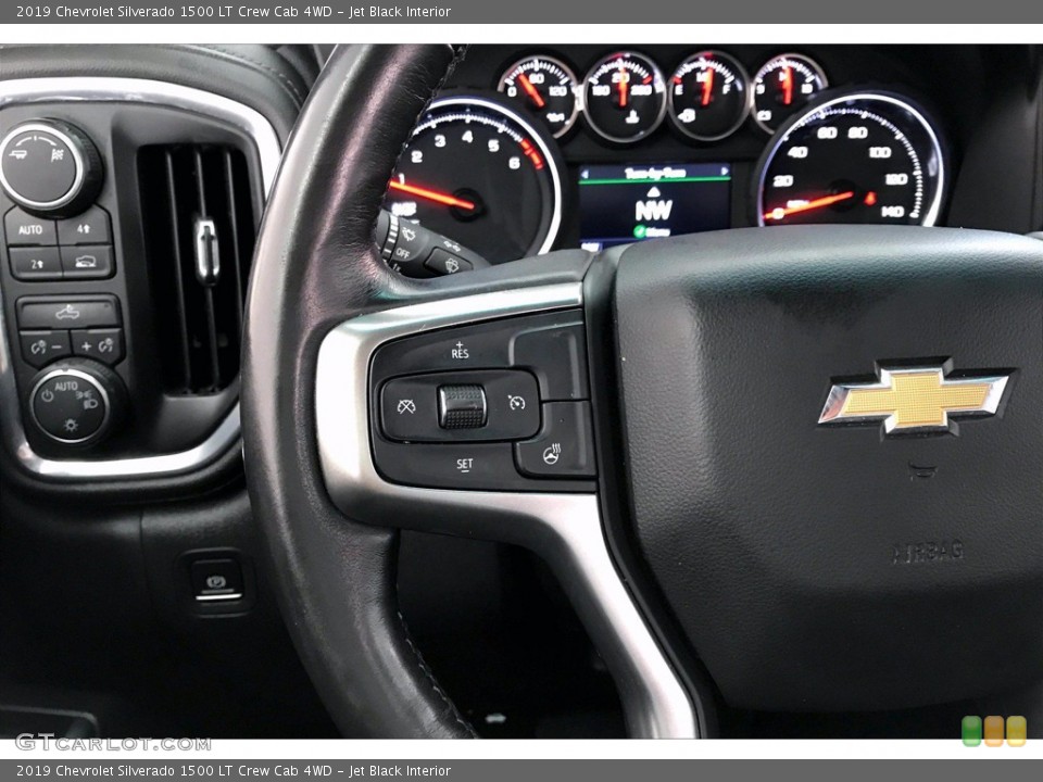 Jet Black Interior Steering Wheel for the 2019 Chevrolet Silverado 1500 LT Crew Cab 4WD #141691032