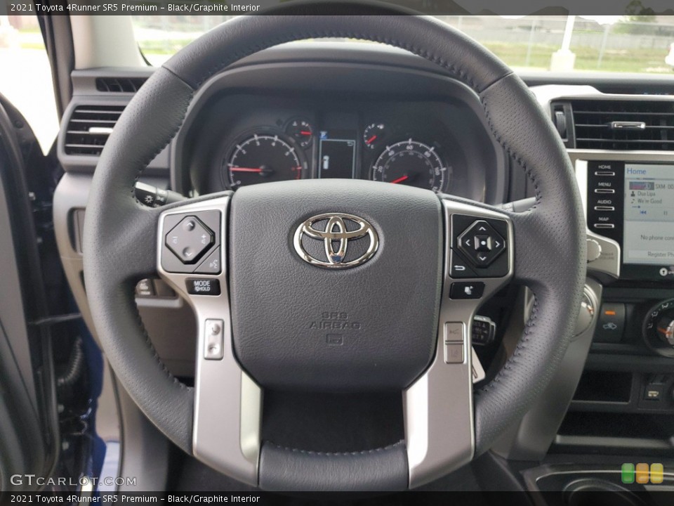 Black/Graphite Interior Steering Wheel for the 2021 Toyota 4Runner SR5 Premium #141692418