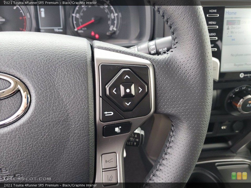 Black/Graphite Interior Steering Wheel for the 2021 Toyota 4Runner SR5 Premium #141692466