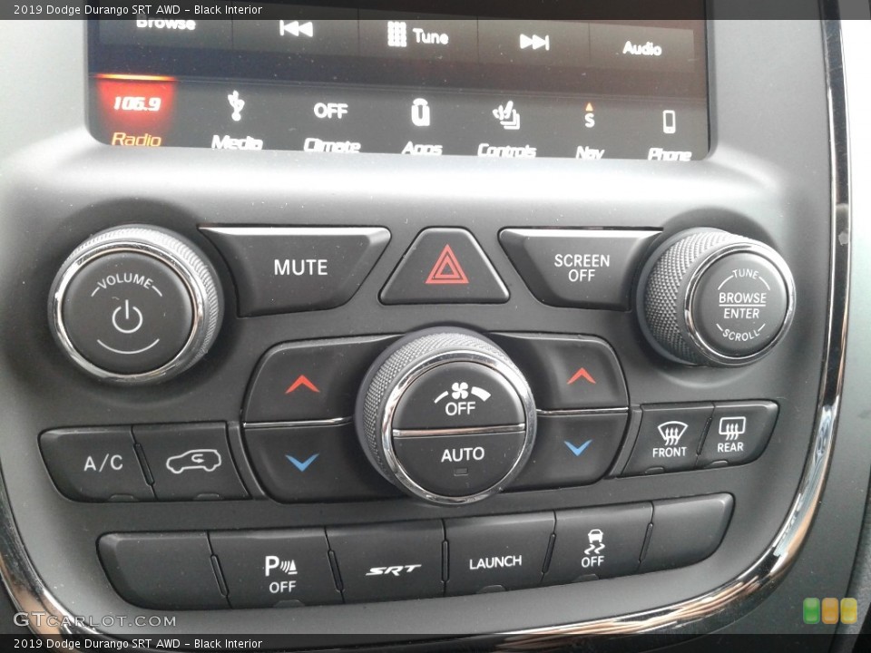 Black Interior Controls for the 2019 Dodge Durango SRT AWD #141695027