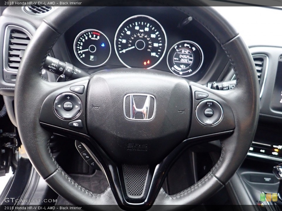 Black Interior Steering Wheel for the 2018 Honda HR-V EX-L AWD #141696598