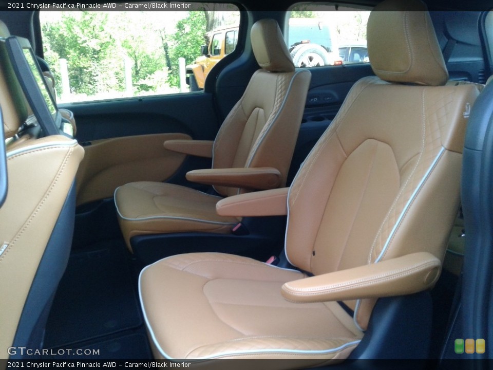 Caramel/Black Interior Rear Seat for the 2021 Chrysler Pacifica Pinnacle AWD #141697174