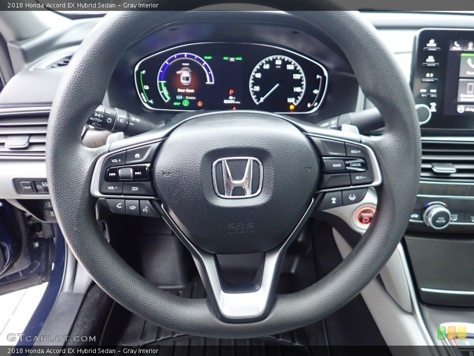 Gray Interior Steering Wheel for the 2018 Honda Accord EX Hybrid Sedan #141697178