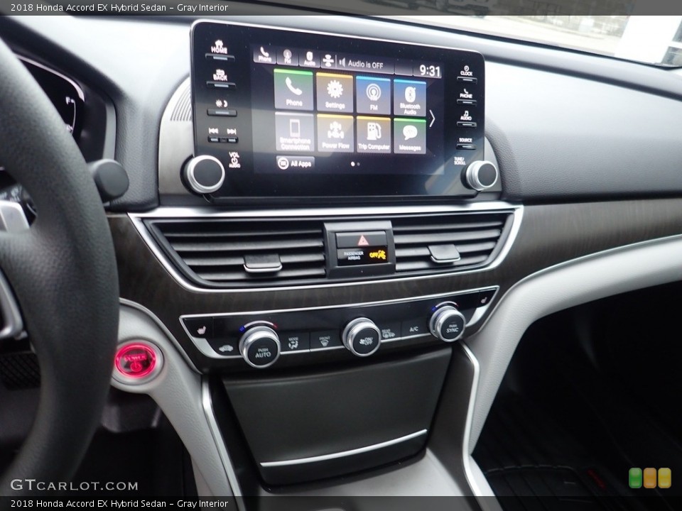 Gray Interior Controls for the 2018 Honda Accord EX Hybrid Sedan #141697203