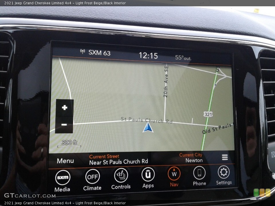 Light Frost Beige/Black Interior Navigation for the 2021 Jeep Grand Cherokee Limited 4x4 #141699440