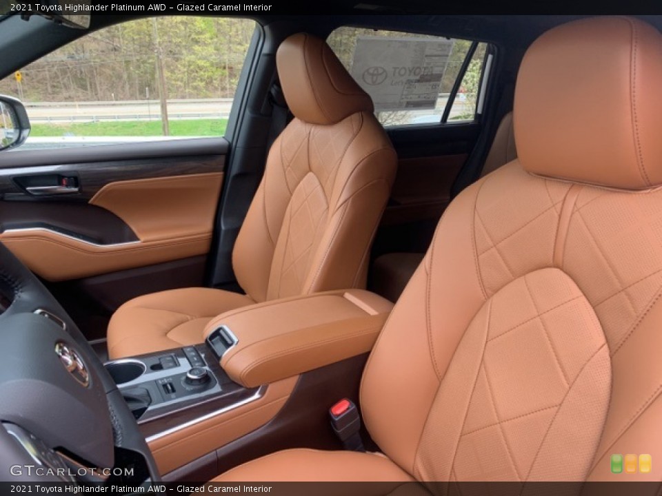 Glazed Caramel Interior Front Seat for the 2021 Toyota Highlander Platinum AWD #141699588