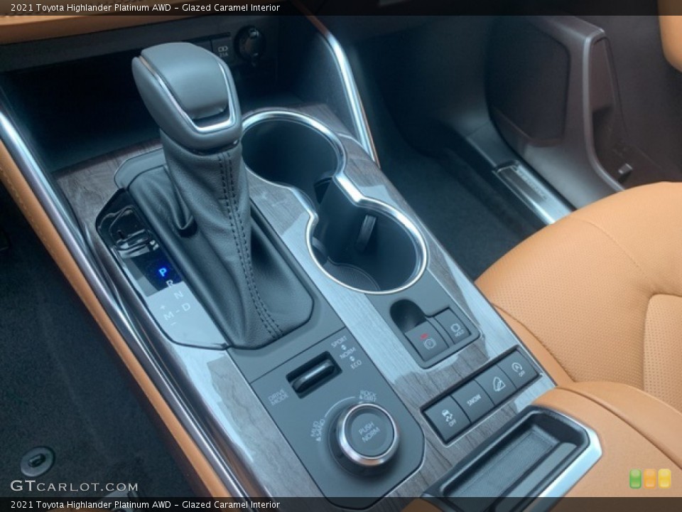 Glazed Caramel Interior Controls for the 2021 Toyota Highlander Platinum AWD #141699615