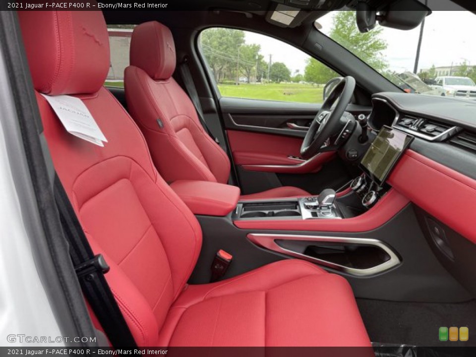 Ebony/Mars Red Interior Photo for the 2021 Jaguar F-PACE P400 R #141706787