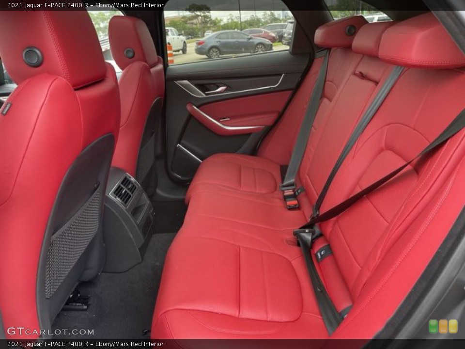 Ebony/Mars Red Interior Rear Seat for the 2021 Jaguar F-PACE P400 R #141706835