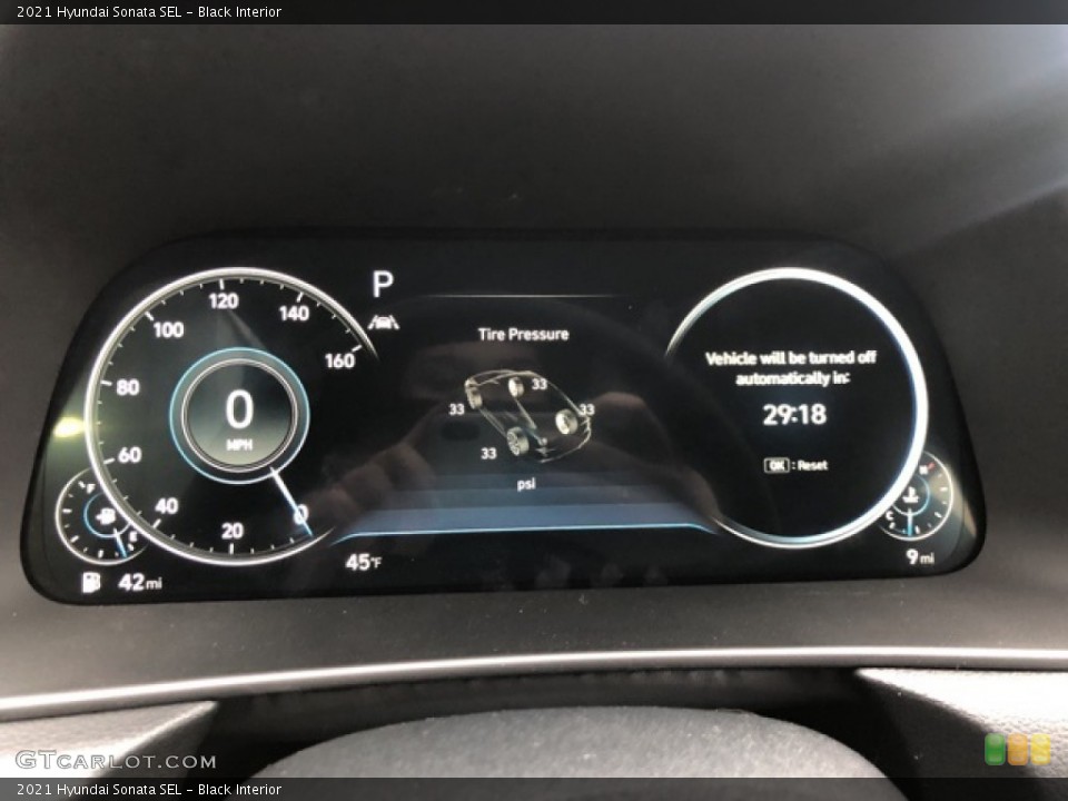 Black Interior Gauges for the 2021 Hyundai Sonata SEL #141707291