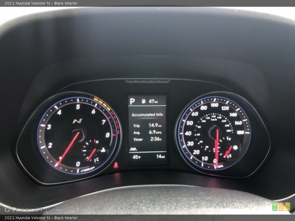 Black Interior Gauges for the 2021 Hyundai Veloster N #141707600