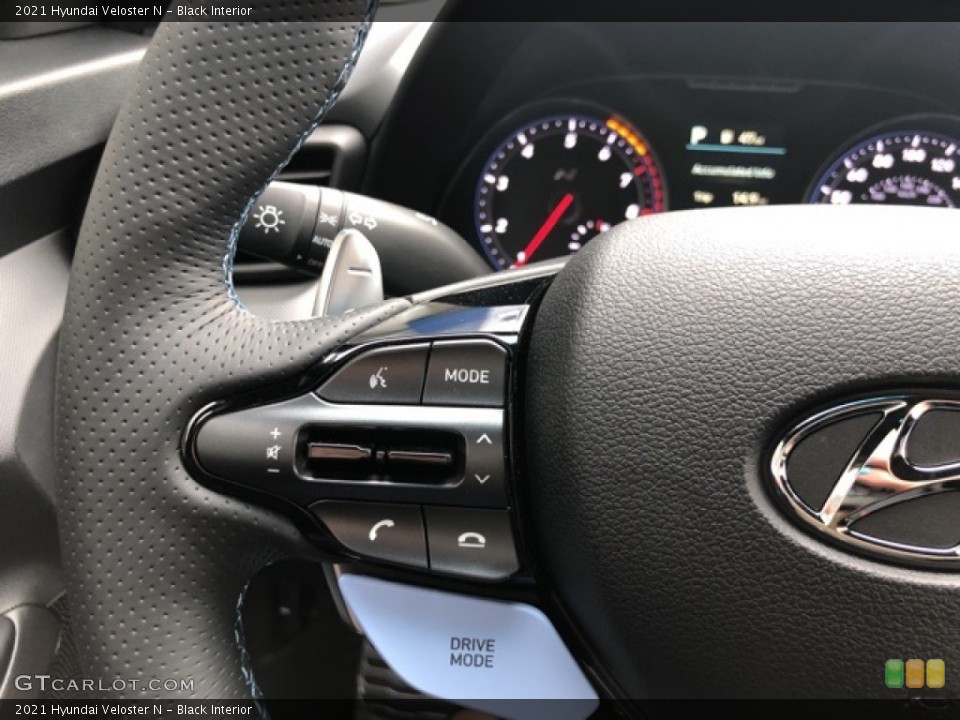 Black Interior Steering Wheel for the 2021 Hyundai Veloster N #141707720