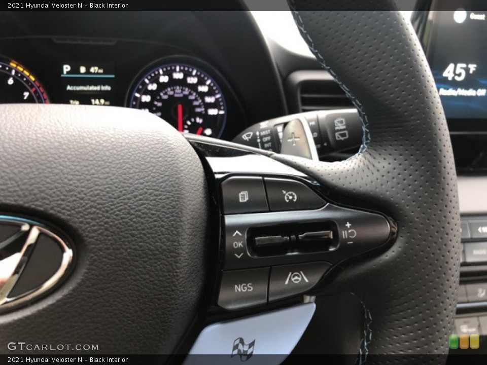 Black Interior Steering Wheel for the 2021 Hyundai Veloster N #141707743