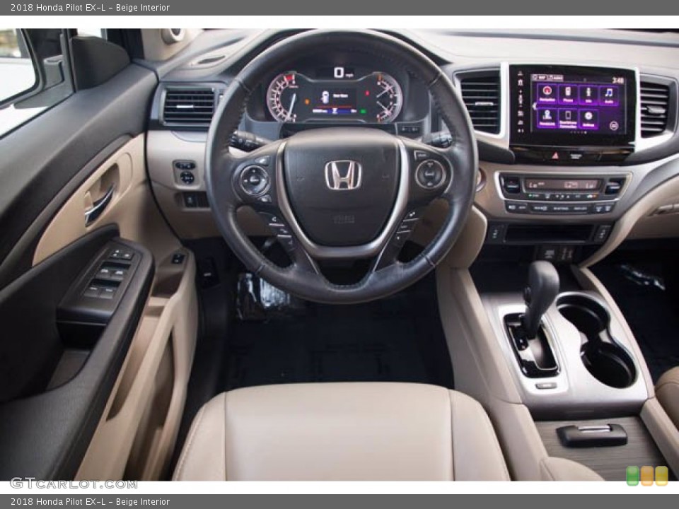 Beige Interior Dashboard for the 2018 Honda Pilot EX-L #141708086