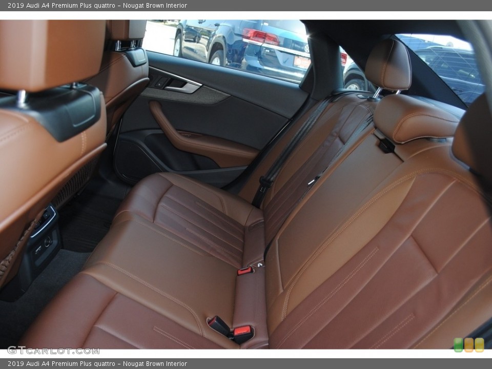 Nougat Brown Interior Rear Seat for the 2019 Audi A4 Premium Plus quattro #141708605