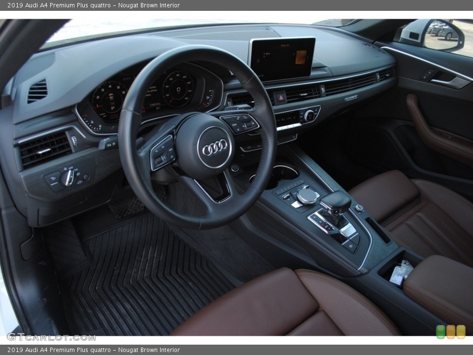 Nougat Brown Interior Dashboard for the 2019 Audi A4 Premium Plus quattro #141708671