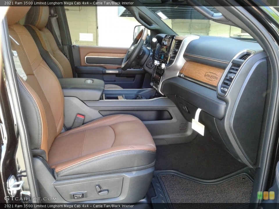 Cattle Tan/Black Interior Front Seat for the 2021 Ram 3500 Limited Longhorn Mega Cab 4x4 #141710636