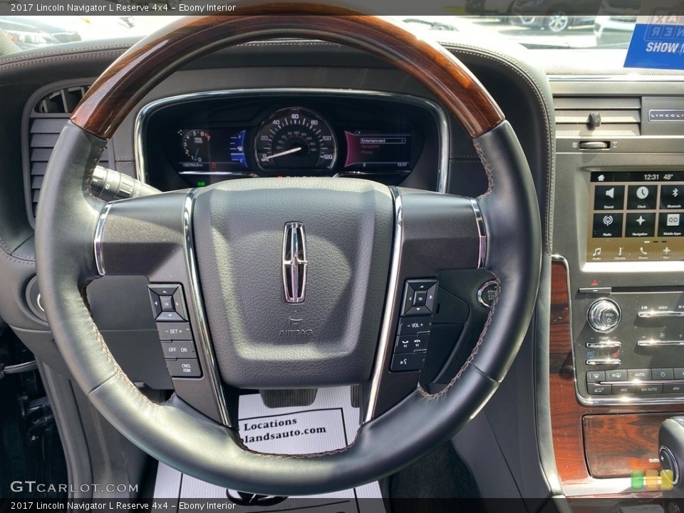 Ebony Interior Steering Wheel for the 2017 Lincoln Navigator L Reserve 4x4 #141711074